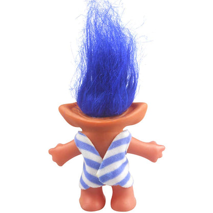 Vintage Troll Dolls Chromatic Adorable for Collections, School Project, Arts and Crafts, Party Favors - 7.5" Tall Orange(Include The Length of Hair)