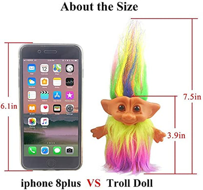 Yintlilocn-11pack Vintage Troll Dolls,Retro Troll Dolls Chromatic Adorable for Collections, School Project,Arts and Crafts,Party Favors