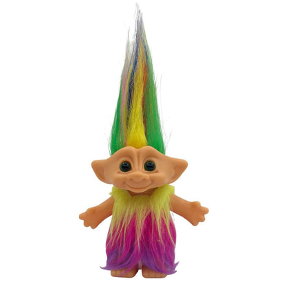 Retro Vintage Troll Dolls Chromatic Adorable for Collections, School Project, Arts and Crafts, Party Favors - 7.5" Tall (Include The Length of Hair)