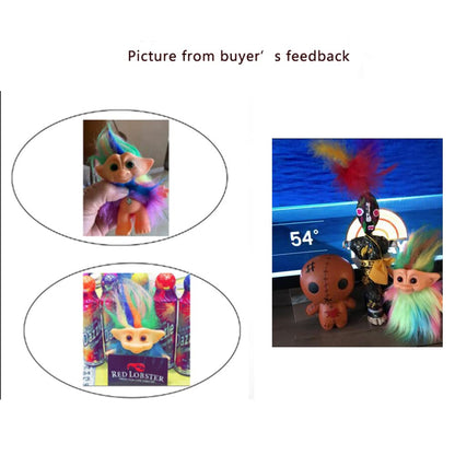 Yintlilocn-11pack Vintage Troll Dolls,Retro Troll Dolls Chromatic Adorable for Collections, School Project,Arts and Crafts,Party Favors