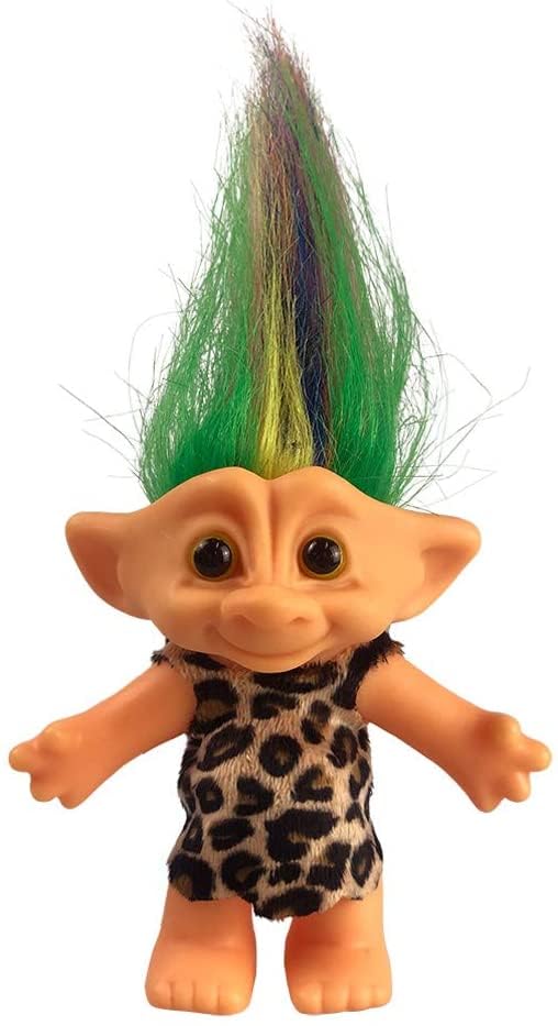 Vintage Troll Dolls Adorable for Collections, School Project, Arts and Crafts, Party Favors - 7.5 Tall Red(Include The Length of Hair)