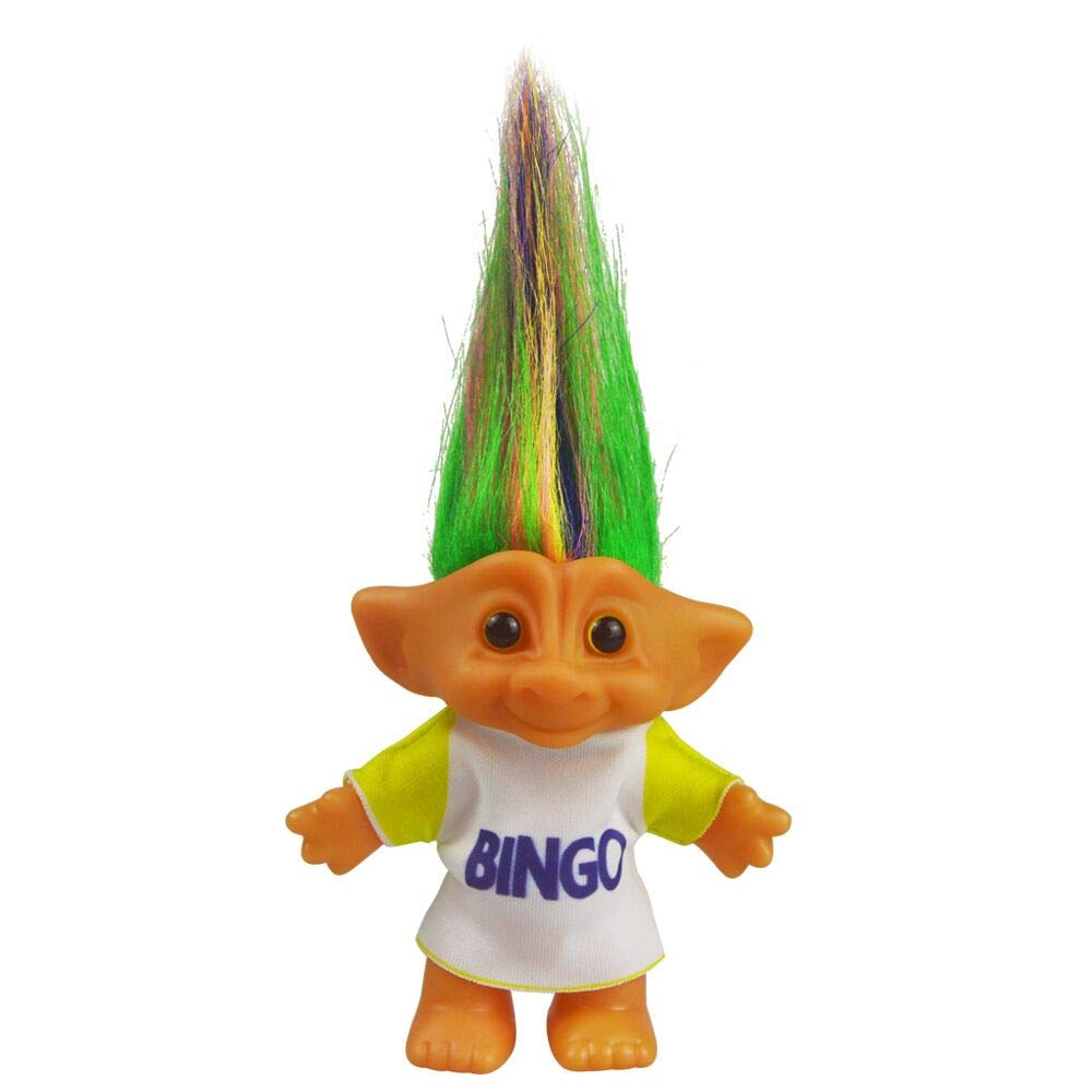 Vintage Troll Dolls, Retro Troll Doll Chromatic Adorable for Collections, School Project, Arts and Crafts, Party Favors - 7.5 Tall(Include The Length of Hair) (Pink)