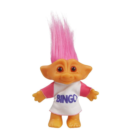 Vintage Troll Dolls, Retro Troll Doll Chromatic Adorable for Collections, School Project, Arts and Crafts, Party Favors - 7.5 Tall(Include The Length of Hair) (Pink)