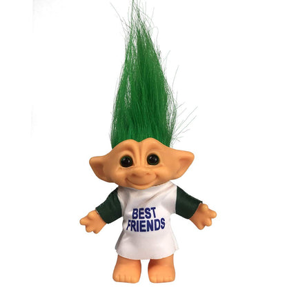 Vintage Troll Dolls Adorable for Collections, School Project, Arts and Crafts, Party Favors - 7.5 Tall Red(Include The Length of Hair)