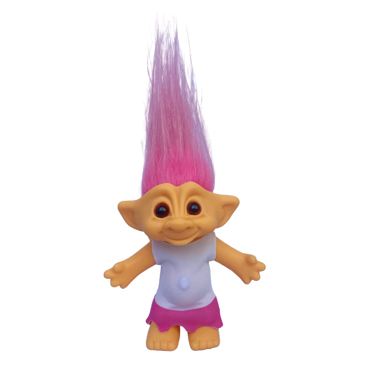 Vintage Troll Dolls Adorable for Collections, School Project, Arts and Crafts, Party Favors - 7.5 Tall Red(Include The Length of Hair)