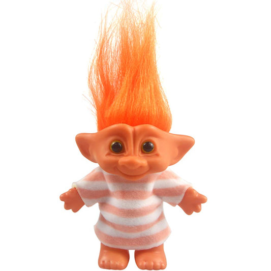 Vintage Troll Dolls Chromatic Adorable for Collections, School Project, Arts and Crafts, Party Favors - 7.5" Tall Orange(Include The Length of Hair)