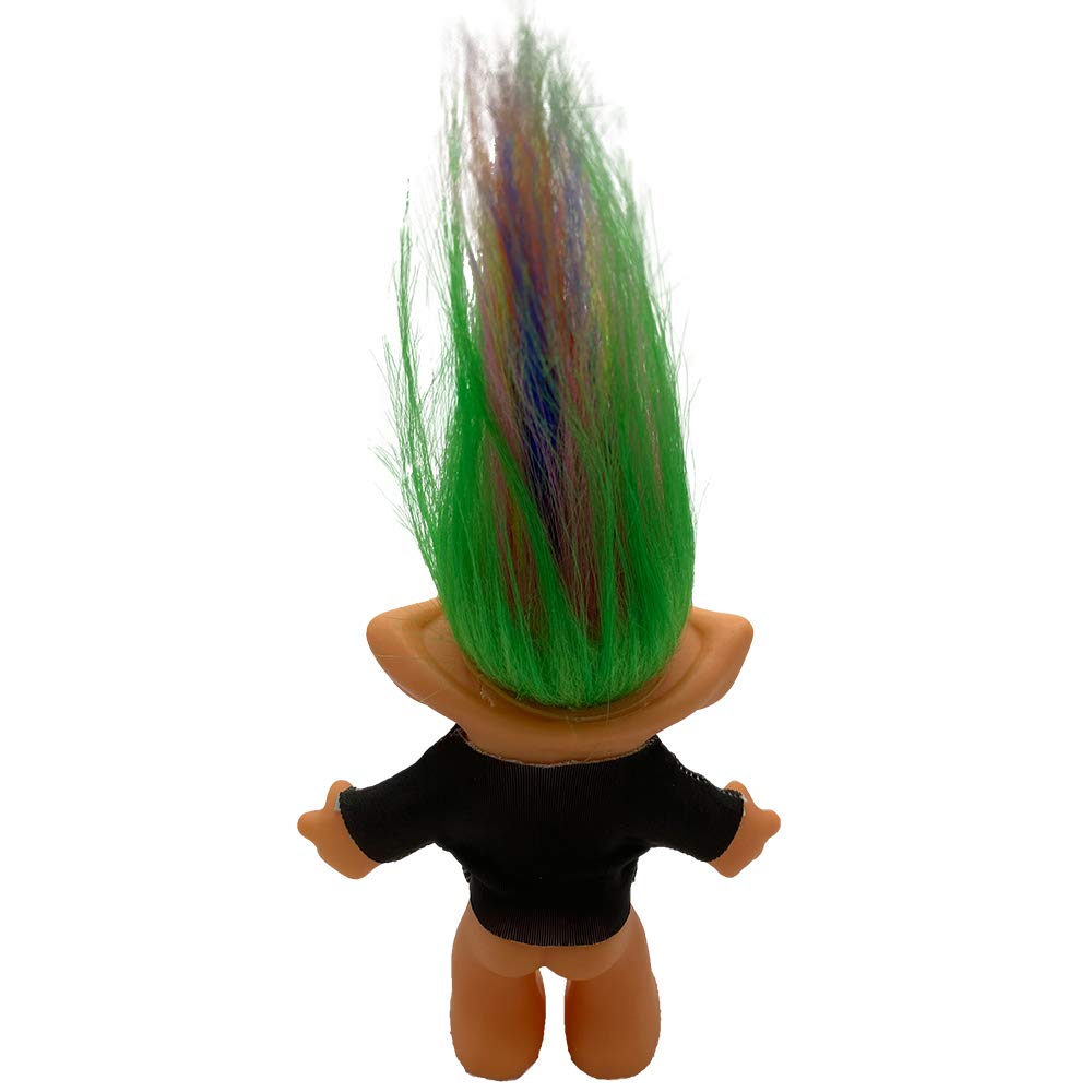 PVC Vintage Trolls Dolls Retro Troll Doll Action Figures Chromatic Adorable for Collections, School Project, Arts and Crafts, Party Favors (Green Diamond)