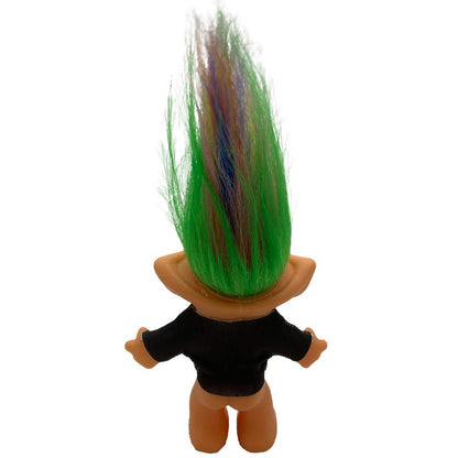 PVC Vintage Trolls Dolls Retro Troll Doll Action Figures Chromatic Adorable for Collections, School Project, Arts and Crafts, Party Favors (Green Diamond)
