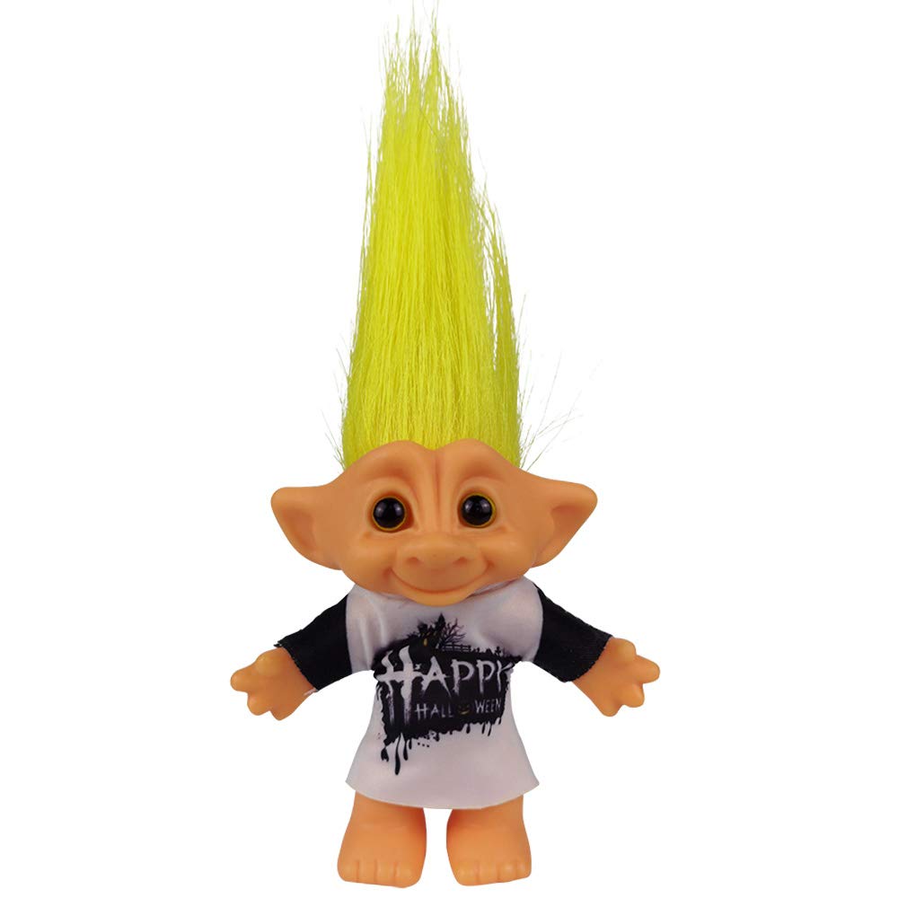 Vintage Troll Dolls Adorable for Collections, School Project, Arts and Crafts, Party Favors - 7.5 Tall Red(Include The Length of Hair)