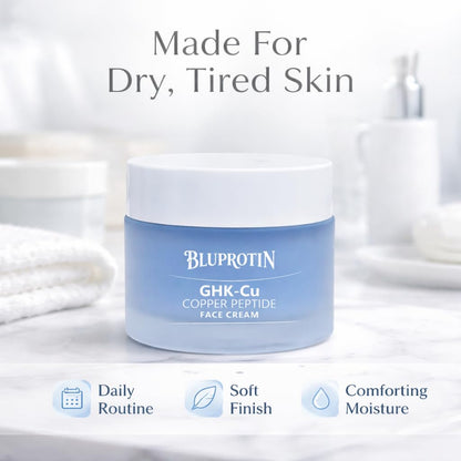 BLUPROTIN Copper Peptide Face Cream Firms Skin GHK-Cu Peptide cream 50g | Anti-Aging and Firms Skin GHK-Cu Peptide locks in moisture and repairs skin imperfections