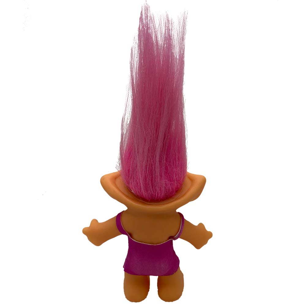 PVC Vintage Trolls Dolls Retro Troll Doll Action Figures Chromatic Adorable for Collections, School Project, Arts and Crafts, Party Favors (Green Diamond)
