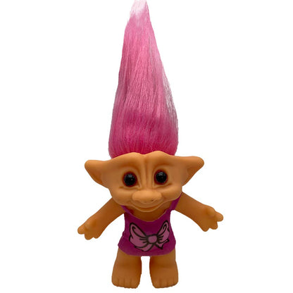 PVC Vintage Trolls Dolls Retro Troll Doll Action Figures Chromatic Adorable for Collections, School Project, Arts and Crafts, Party Favors (Green Diamond)