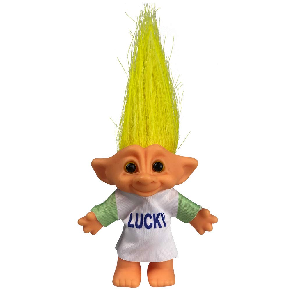 Vintage Troll Dolls Adorable for Collections, School Project, Arts and Crafts, Party Favors - 7.5 Tall Red(Include The Length of Hair)