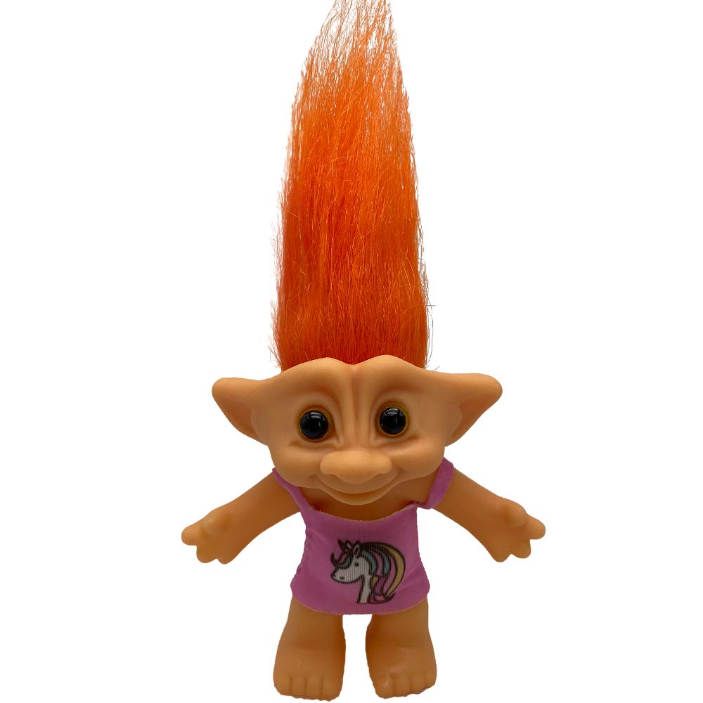 PVC Vintage Trolls Dolls Retro Troll Doll Action Figures Chromatic Adorable for Collections, School Project, Arts and Crafts, Party Favors (Green Diamond)