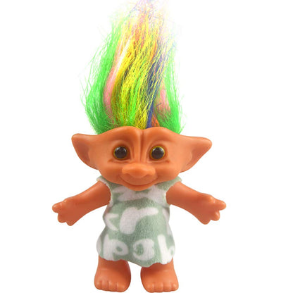 Vintage Troll Dolls Adorable for Collections, School Project, Arts and Crafts, Party Favors - 7.5 Tall Red(Include The Length of Hair)