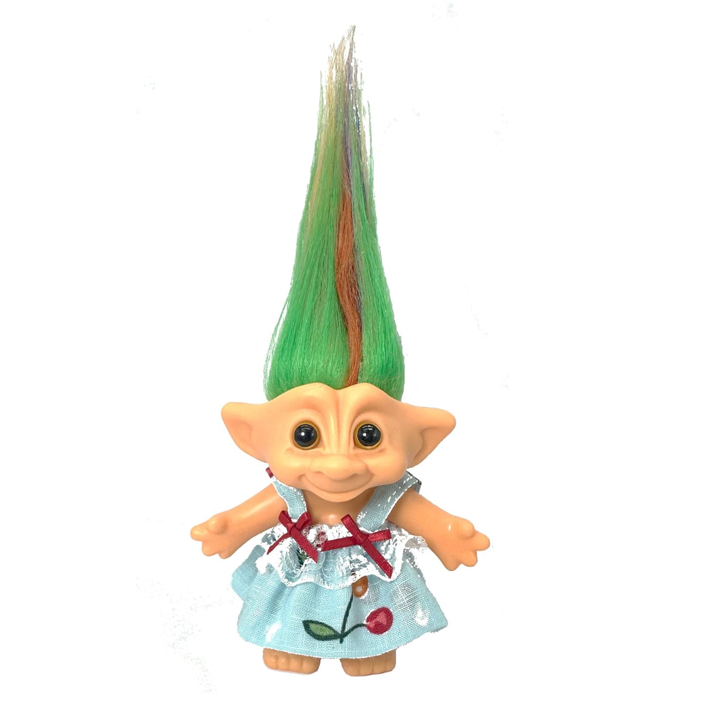 Vintage Troll Dolls, Retro Troll Doll Chromatic Adorable for Collections, School Project, Arts and Crafts, Party Favors- 7.5 Tall(Include The Length of Hair) (White)