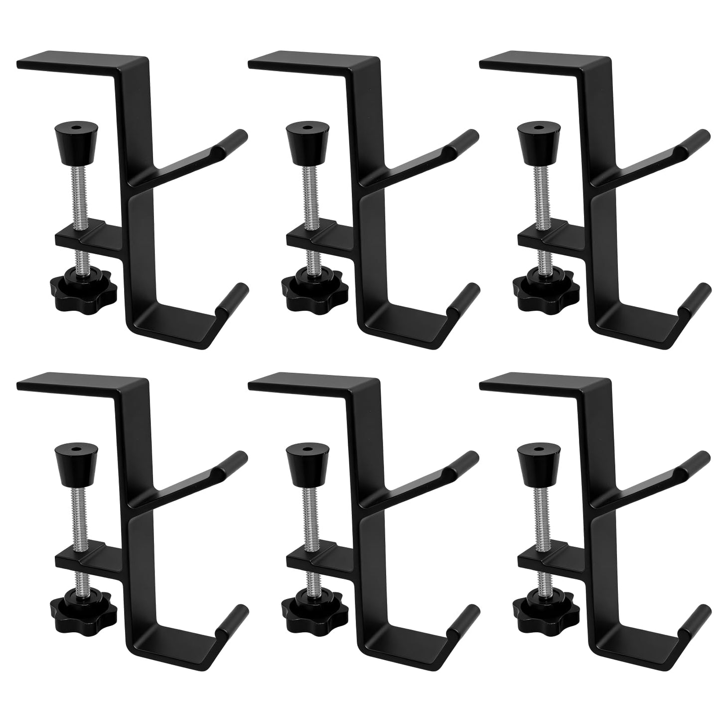 VoyaBliss 6 Pcs Adjustable Purse Hooks Heavy Duty Bag Hanger for Table Desk Fireplace, Bag Holder for Table for Desk Key Backpack