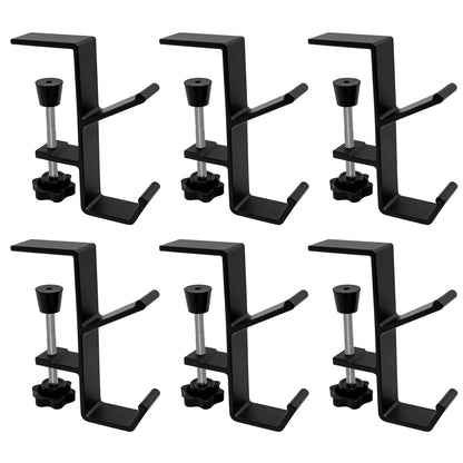 VoyaBliss 6 Pcs Adjustable Purse Hooks Heavy Duty Bag Hanger for Table Desk Fireplace, Bag Holder for Table for Desk Key Backpack