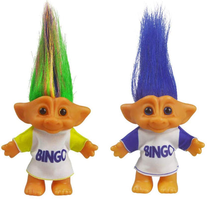 2pcs Vintage Troll Dolls Set,Retro Troll Doll Chromatic Adorable for Collections, School Project, Arts and Crafts, Party Favors