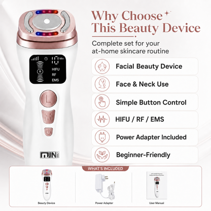 3-in-1 Microcurrent Facial Beauty Device for Skin Lifting