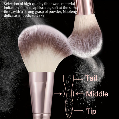 Brown Makeup Brushes Set Professional 63Pcs with Case Premium Synthetic for Foundation Concealer Blush Eyeshadow Powder Contour Makeup Brush Kit Face Eye Make up Brushes & Tools