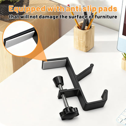 VoyaBliss 6 Pcs Adjustable Purse Hooks Heavy Duty Bag Hanger for Table Desk Fireplace, Bag Holder for Table for Desk Key Backpack
