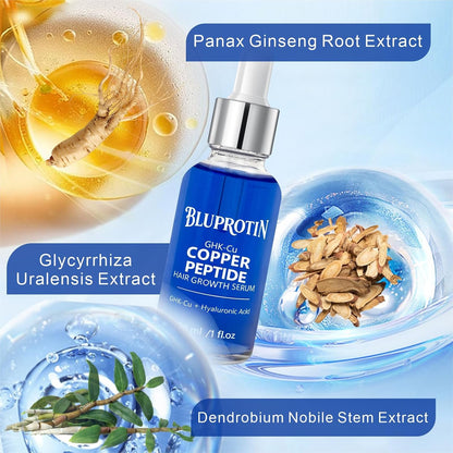 Copper Peptides Hair Growth Serum Women and Men for Thinning Hair | Promotes Fullness Reduces Shedding 30ml / 1fl oz