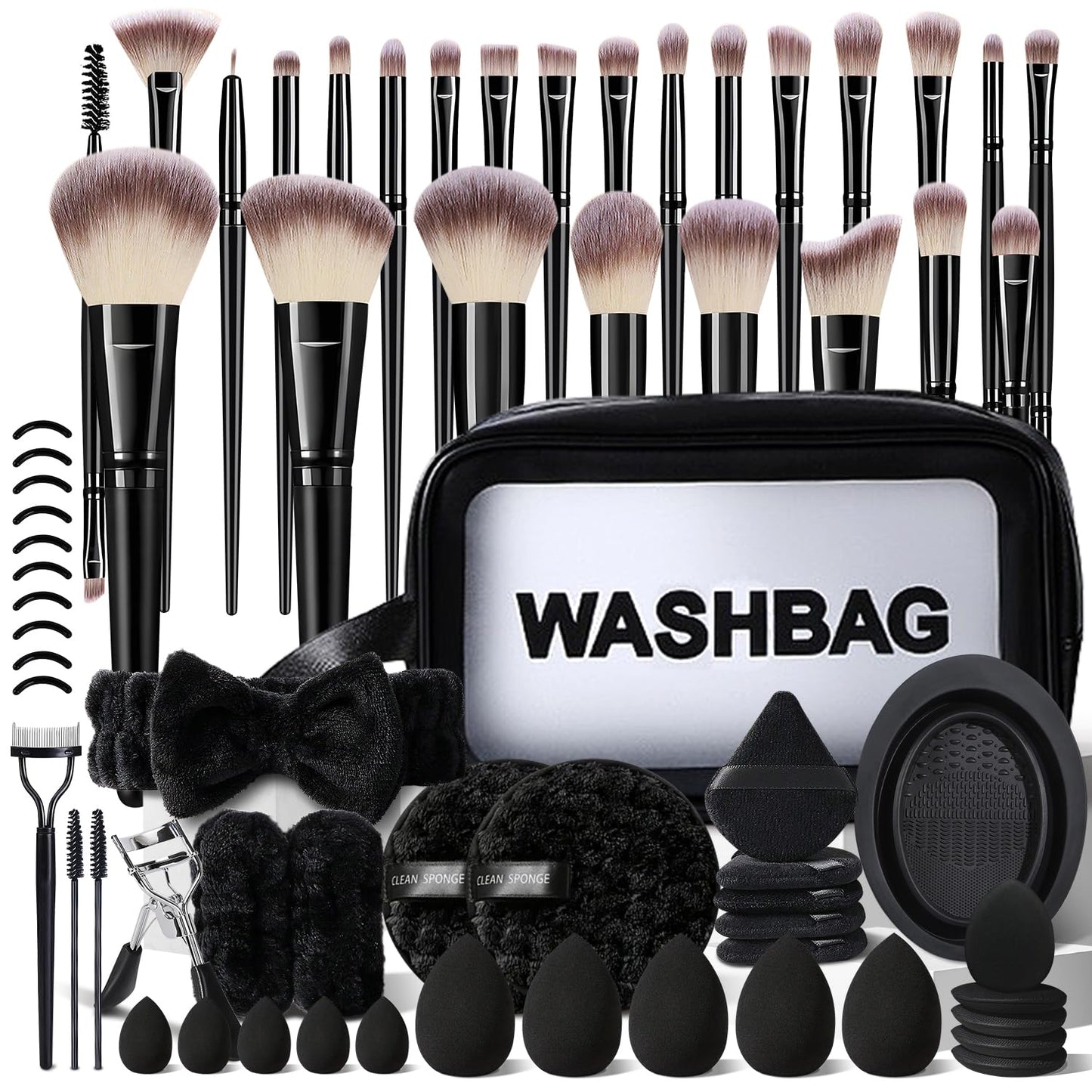 Pink Makeup Brushes Set Professional 66Pcs with Case Premium Synthetic for Foundation Concealer Blush Eyeshadow Powder Contour Makeup Brush Kit Face Eye Make up Brushes & Tools